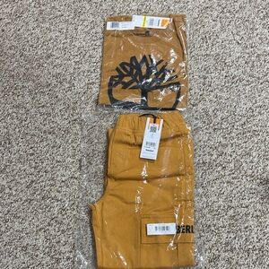 Timberland Brown Graphic Tee and Pants Set